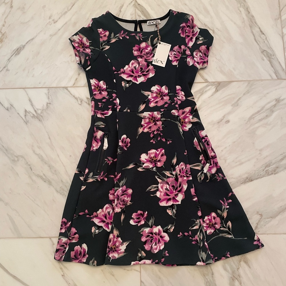 Girls Floral Print Mini dress